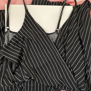 Striped Loose Pantsuit